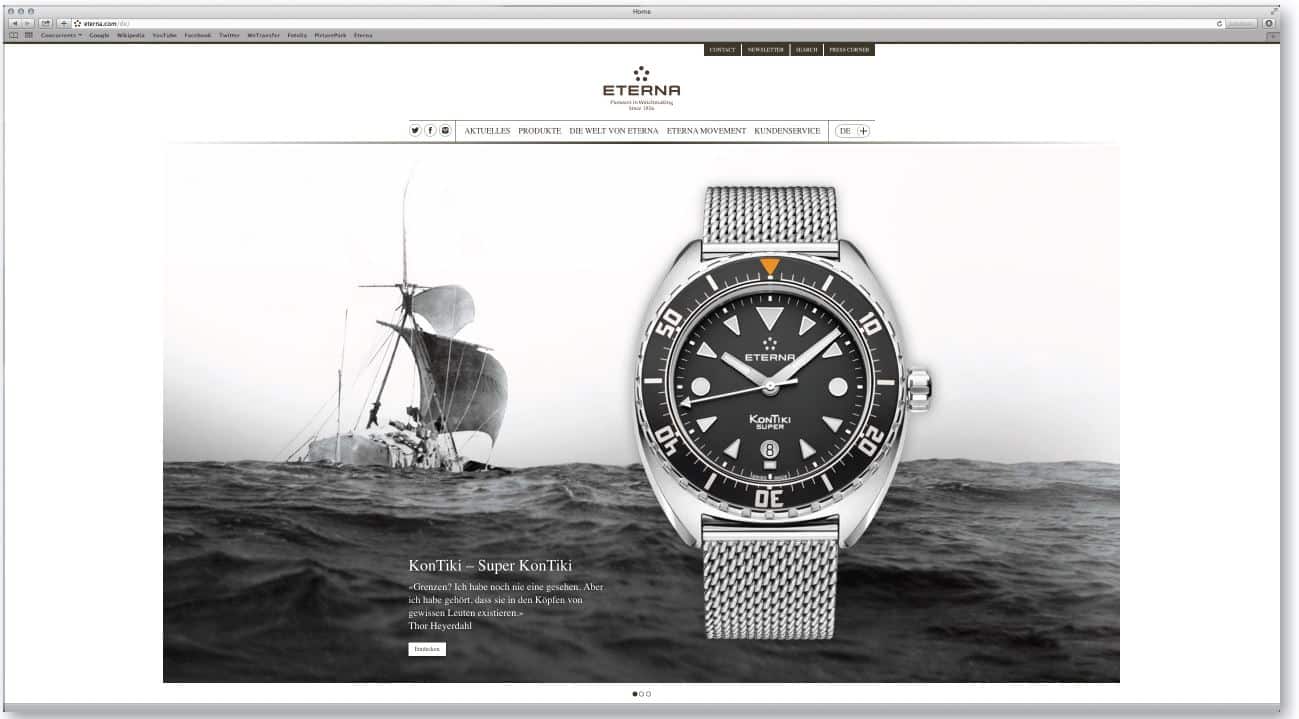 Eterna neue Homepage