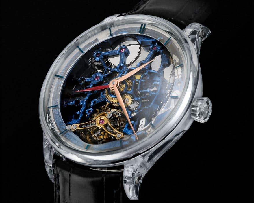 Venturer Tourbillon Dual Time Sapphire Blue Skeleton