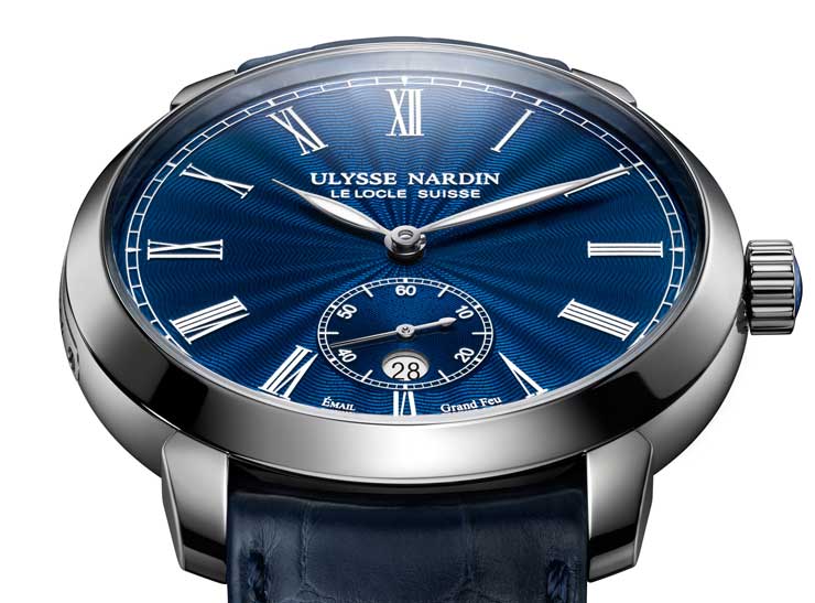 Ulysse Nardin Classico Manufacture "Grand Feu" sluzidem blauem Email die einzigartigen Fertigkeiten in der Emaillierkunst in den Mittelpunk