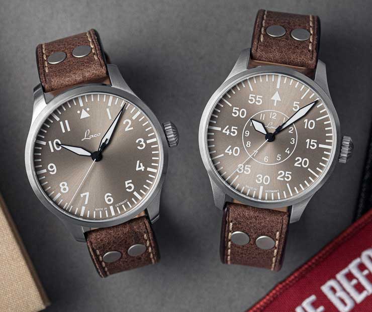 Laco Fliegeruhren Augsburt Taupe und Aachen Taupe