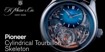 h. moser & cie pioneer cylindrical tourbillon skeleton (video)