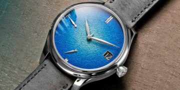 Perpetual Calendar Tantalum Blue Enamel