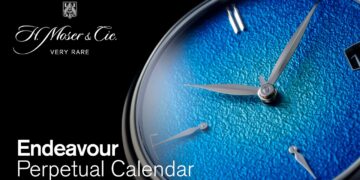 perpetual calendar tantalum blue enamel (video)