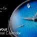 perpetual calendar tantalum blue enamel (video)