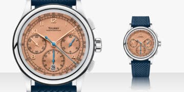 Tourby Art Deco Chrono Salmon Dial 40 Chrono