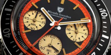 Nivada Grenchen Chronoking "Paul Newman" Orange