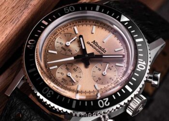 Nivada Grenchen Chronoking Mecaquartz Salmon Dial'