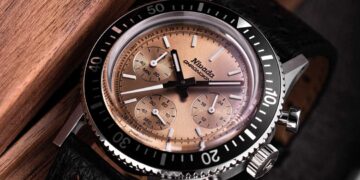 Nivada Grenchen Chronoking Mecaquartz Salmon Dial'