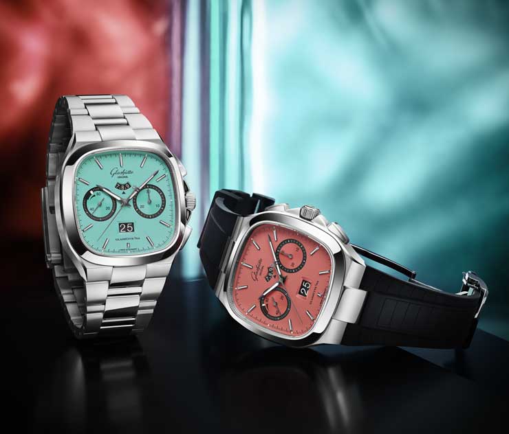 Seventies Chronograph Panoramadatum „Watermelon“ und „Swimming Pool“