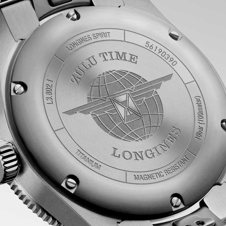 Longines Spirit Zulu Time 39 mm Titan (Referenz L3.802.1.53.6)