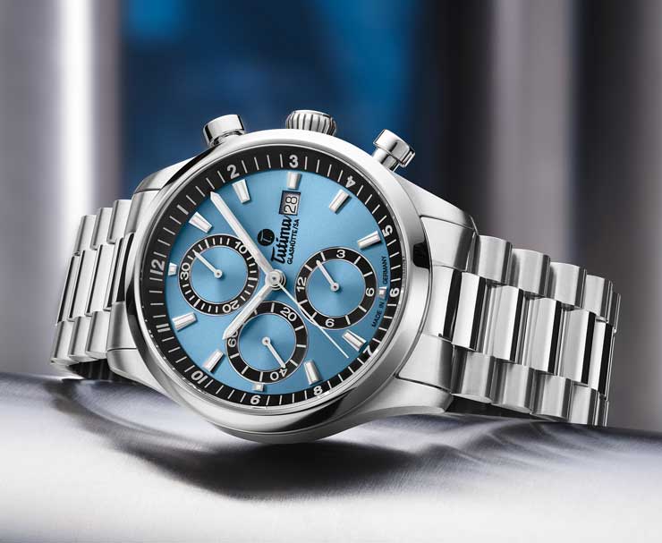 tutima sky chronograph t5 airy blue