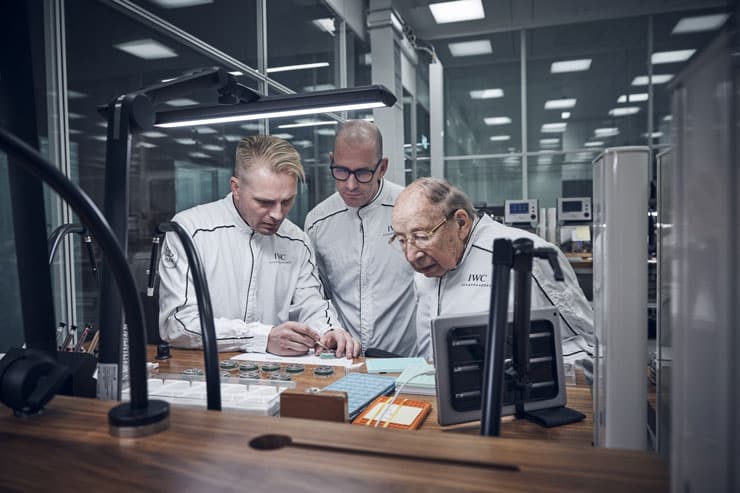 Kurt Klaus und Markus Bühler in der Manufaktur